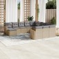 vidaXL 12-tlg. Garten-Sofagarnitur mit Kissen Beige Poly Rattan vidaXL 12-tlg. Garten-Sofagarnitur mit Kissen Beige Poly Rattan