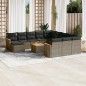 vidaXL 13-tlg. Garten-Sofagarnitur mit Kissen Grau Poly Rattan vidaXL 13-tlg. Garten-Sofagarnitur mit Kissen Grau Poly Rattan