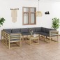 10-tlg. Garten-Lounge-Set mit Kissen Imprägniertes Kiefernholz 10-tlg. Garten-Lounge-Set mit Kissen Imprägniertes Kiefernholz