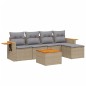 vidaXL 6-tlg. Garten-Sofagarnitur mit Kissen Beige Poly Rattan vidaXL 6-tlg. Garten-Sofagarnitur mit Kissen Beige Poly Rattan
