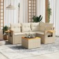 vidaXL 5-tlg. Garten-Sofagarnitur mit Kissen Beige Poly Rattan vidaXL 5-tlg. Garten-Sofagarnitur mit Kissen Beige Poly Rattan