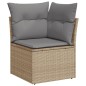 vidaXL 5-tlg. Garten-Sofagarnitur mit Kissen Beige Poly Rattan vidaXL 5-tlg. Garten-Sofagarnitur mit Kissen Beige Poly Rattan