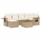 vidaXL 7-tlg. Garten-Sofagarnitur mit Kissen Beige Poly Rattan vidaXL 7-tlg. Garten-Sofagarnitur mit Kissen Beige Poly Rattan