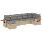 vidaXL 7-tlg. Garten-Sofagarnitur mit Kissen Beige Poly Rattan vidaXL 7-tlg. Garten-Sofagarnitur mit Kissen Beige Poly Rattan