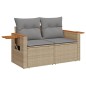 vidaXL 7-tlg. Garten-Sofagarnitur mit Kissen Beige Poly Rattan vidaXL 7-tlg. Garten-Sofagarnitur mit Kissen Beige Poly Rattan