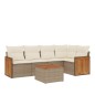 vidaXL 6-tlg. Garten-Sofagarnitur mit Kissen Beige Poly Rattan vidaXL 6-tlg. Garten-Sofagarnitur mit Kissen Beige Poly Rattan