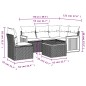 vidaXL 6-tlg. Garten-Sofagarnitur mit Kissen Schwarz Poly Rattan vidaXL 6-tlg. Garten-Sofagarnitur mit Kissen Schwarz Poly Rattan