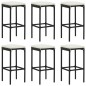 7-tlg. Gartenbar-Set mit Kissen Poly Rattan Schwarz 7-tlg. Gartenbar-Set mit Kissen Poly Rattan Schwarz