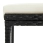 7-tlg. Gartenbar-Set mit Kissen Poly Rattan Schwarz 7-tlg. Gartenbar-Set mit Kissen Poly Rattan Schwarz