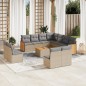 vidaXL 12-tlg. Garten-Sofagarnitur mit Kissen Beige Poly Rattan vidaXL 12-tlg. Garten-Sofagarnitur mit Kissen Beige Poly Rattan