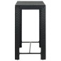 7-tlg. Gartenbar-Set mit Kissen Poly Rattan Schwarz 7-tlg. Gartenbar-Set mit Kissen Poly Rattan Schwarz