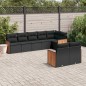 vidaXL 8-tlg. Garten-Sofagarnitur mit Kissen Schwarz Poly Rattan vidaXL 8-tlg. Garten-Sofagarnitur mit Kissen Schwarz Poly Rattan