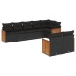 vidaXL 8-tlg. Garten-Sofagarnitur mit Kissen Schwarz Poly Rattan vidaXL 8-tlg. Garten-Sofagarnitur mit Kissen Schwarz Poly Rattan