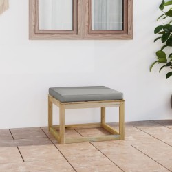 Gartenhocker mit Kissen Grün Imprägniertes Kiefernholz