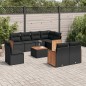 vidaXL 9-tlg. Garten-Sofagarnitur mit Kissen Schwarz Poly Rattan vidaXL 9-tlg. Garten-Sofagarnitur mit Kissen Schwarz Poly Rattan