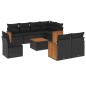 vidaXL 9-tlg. Garten-Sofagarnitur mit Kissen Schwarz Poly Rattan vidaXL 9-tlg. Garten-Sofagarnitur mit Kissen Schwarz Poly Rattan
