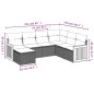 vidaXL 7-tlg. Garten-Sofagarnitur mit Kissen Grau Poly Rattan vidaXL 7-tlg. Garten-Sofagarnitur mit Kissen Grau Poly Rattan