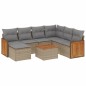 vidaXL 8-tlg. Garten-Sofagarnitur mit Kissen Beige Poly Rattan vidaXL 8-tlg. Garten-Sofagarnitur mit Kissen Beige Poly Rattan