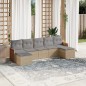 vidaXL 7-tlg. Garten-Sofagarnitur mit Kissen Beige Poly Rattan vidaXL 7-tlg. Garten-Sofagarnitur mit Kissen Beige Poly Rattan