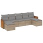 vidaXL 7-tlg. Garten-Sofagarnitur mit Kissen Beige Poly Rattan vidaXL 7-tlg. Garten-Sofagarnitur mit Kissen Beige Poly Rattan