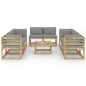 9-tlg. Garten-Lounge-Set mit Kissen Imprägniertes Kiefernholz 9-tlg. Garten-Lounge-Set mit Kissen Imprägniertes Kiefernholz