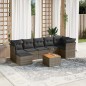 vidaXL 8-tlg. Garten-Sofagarnitur mit Kissen Grau Poly Rattan vidaXL 8-tlg. Garten-Sofagarnitur mit Kissen Grau Poly Rattan