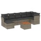 vidaXL 8-tlg. Garten-Sofagarnitur mit Kissen Grau Poly Rattan vidaXL 8-tlg. Garten-Sofagarnitur mit Kissen Grau Poly Rattan