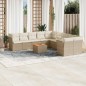 vidaXL 11-tlg. Garten-Sofagarnitur mit Kissen Beige Poly Rattan vidaXL 11-tlg. Garten-Sofagarnitur mit Kissen Beige Poly Rattan