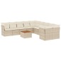 vidaXL 11-tlg. Garten-Sofagarnitur mit Kissen Beige Poly Rattan vidaXL 11-tlg. Garten-Sofagarnitur mit Kissen Beige Poly Rattan