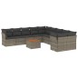 vidaXL 11-tlg. Garten-Sofagarnitur mit Kissen Grau Poly Rattan vidaXL 11-tlg. Garten-Sofagarnitur mit Kissen Grau Poly Rattan