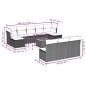 vidaXL 11-tlg. Garten-Sofagarnitur mit Kissen Grau Poly Rattan vidaXL 11-tlg. Garten-Sofagarnitur mit Kissen Grau Poly Rattan