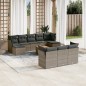 vidaXL 11-tlg. Garten-Sofagarnitur mit Kissen Grau Poly Rattan vidaXL 11-tlg. Garten-Sofagarnitur mit Kissen Grau Poly Rattan