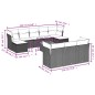 vidaXL 11-tlg. Garten-Sofagarnitur mit Kissen Grau Poly Rattan vidaXL 11-tlg. Garten-Sofagarnitur mit Kissen Grau Poly Rattan