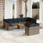 vidaXL 13-tlg. Garten-Sofagarnitur mit Kissen Grau Poly Rattan vidaXL 13-tlg. Garten-Sofagarnitur mit Kissen Grau Poly Rattan