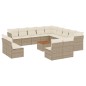 vidaXL 14-tlg. Garten-Sofagarnitur mit Kissen Beige Poly Rattan vidaXL 14-tlg. Garten-Sofagarnitur mit Kissen Beige Poly Rattan