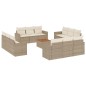vidaXL 13-tlg. Garten-Sofagarnitur mit Kissen Beige Poly Rattan vidaXL 13-tlg. Garten-Sofagarnitur mit Kissen Beige Poly Rattan