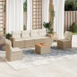 vidaXL 7-tlg. Garten-Sofagarnitur mit Kissen Beige Poly Rattan vidaXL 7-tlg. Garten-Sofagarnitur mit Kissen Beige Poly Rattan