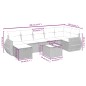 vidaXL 8-tlg. Garten-Sofagarnitur mit Kissen Grau Poly Rattan