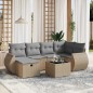 vidaXL 7-tlg. Garten-Sofagarnitur mit Kissen Beige Poly Rattan vidaXL 7-tlg. Garten-Sofagarnitur mit Kissen Beige Poly Rattan
