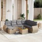 vidaXL 8-tlg. Garten-Sofagarnitur mit Kissen Beige Poly Rattan vidaXL 8-tlg. Garten-Sofagarnitur mit Kissen Beige Poly Rattan