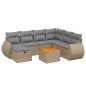 vidaXL 8-tlg. Garten-Sofagarnitur mit Kissen Beige Poly Rattan vidaXL 8-tlg. Garten-Sofagarnitur mit Kissen Beige Poly Rattan