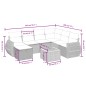 vidaXL 8-tlg. Garten-Sofagarnitur mit Kissen Beige Poly Rattan vidaXL 8-tlg. Garten-Sofagarnitur mit Kissen Beige Poly Rattan