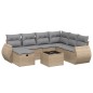 vidaXL 8-tlg. Garten-Sofagarnitur mit Kissen Beige Poly Rattan vidaXL 8-tlg. Garten-Sofagarnitur mit Kissen Beige Poly Rattan
