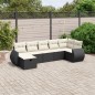 vidaXL 7-tlg. Garten-Sofagarnitur mit Kissen Schwarz Poly Rattan vidaXL 7-tlg. Garten-Sofagarnitur mit Kissen Schwarz Poly Rattan