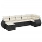 vidaXL 7-tlg. Garten-Sofagarnitur mit Kissen Schwarz Poly Rattan vidaXL 7-tlg. Garten-Sofagarnitur mit Kissen Schwarz Poly Rattan