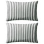 vidaXL Gartenkissen 2 Stk. Streifenmuster 60 x 40 cm Grau vidaXL Gartenkissen 2 Stk. Streifenmuster 60 x 40 cm Grau