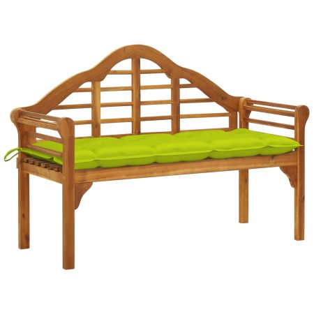 vidaXL Queen-Gartenbank mit Auflage 135 cm Massivholz Akazie