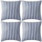 vidaXL Gartenkissen 4 Stk. Streifenmuster 45 x 45 cm Marineblau vidaXL Gartenkissen 4 Stk. Streifenmuster 45 x 45 cm Marineblau