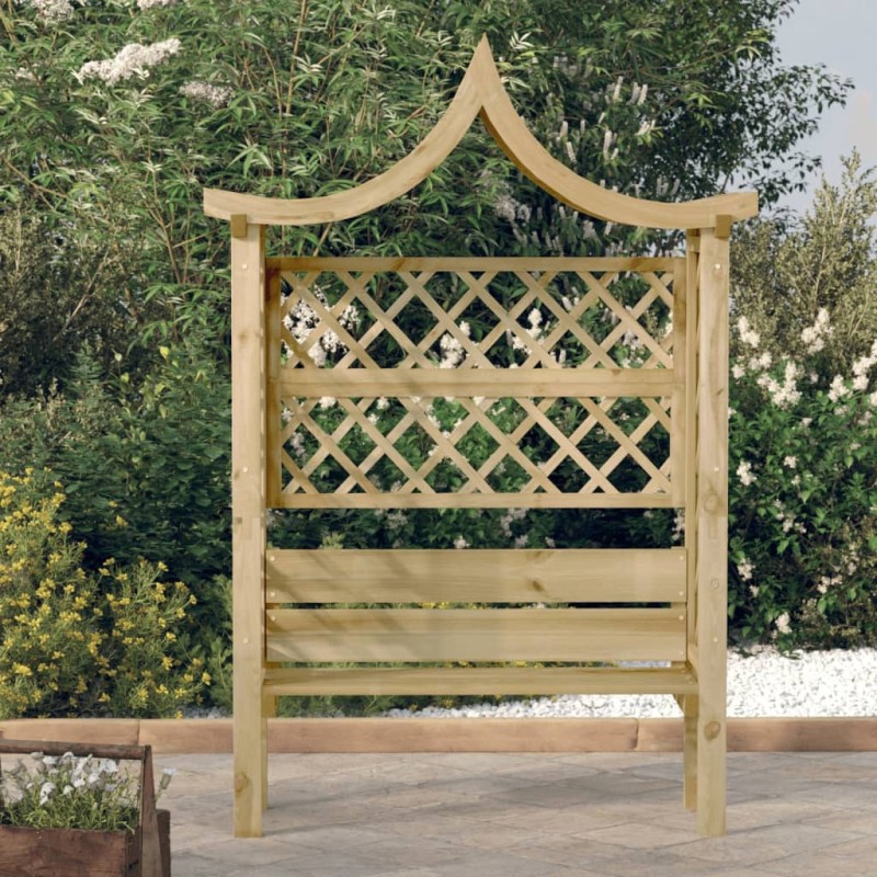 vidaXL Gartenpergola mit Dach und Bank Kiefernholz Imprägniert vidaXL Gartenpergola mit Dach und Bank Kiefernholz Imprägniert