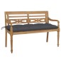 vidaXL Batavia-Gartenbank mit Anthrazit Kissen 120 cm Teak Massivholz vidaXL Batavia-Gartenbank mit Anthrazit Kissen 120 cm Teak Massivholz